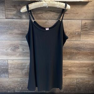 Savage Fenty Ladies Plus Size Black Spaghetti Strap Tank Top Size 1X Black